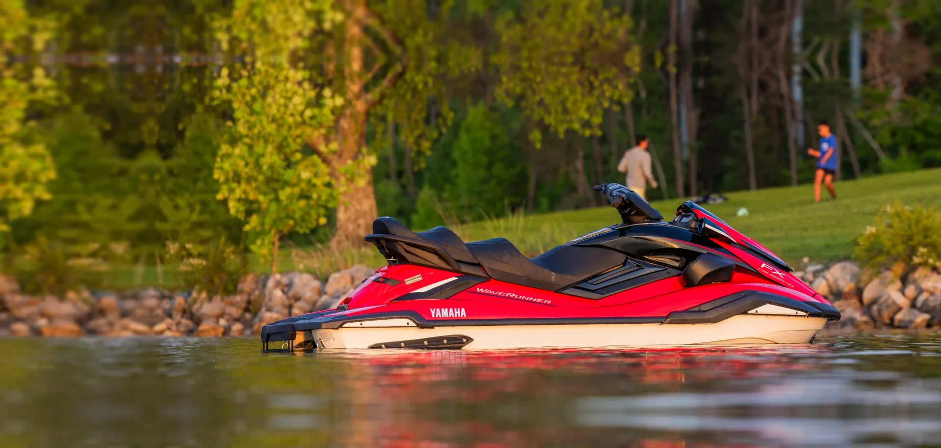 Personal watercraft on a lake