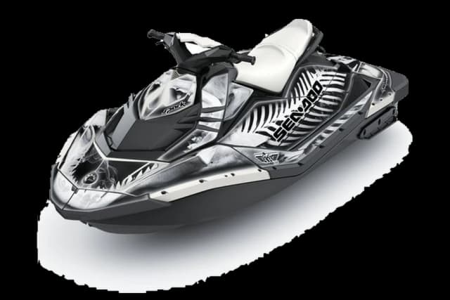 Jet ski personal watercraft, front three-quarter view