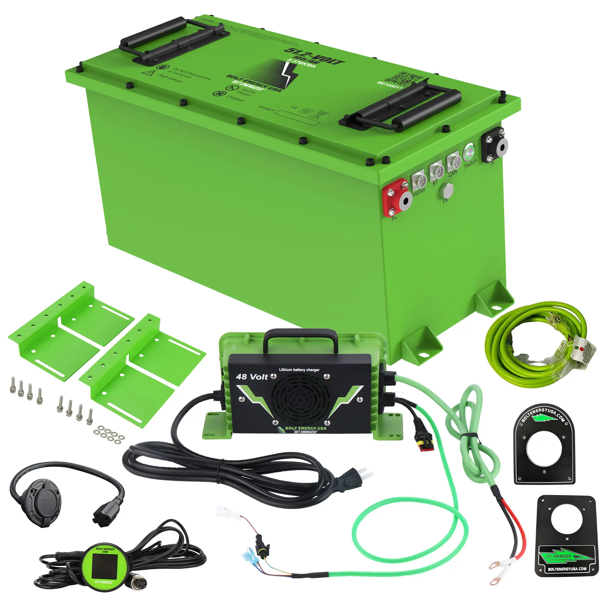 BOLT Energy EZGO TXT Lithium Battery Conversion Kit 48V 105Ah