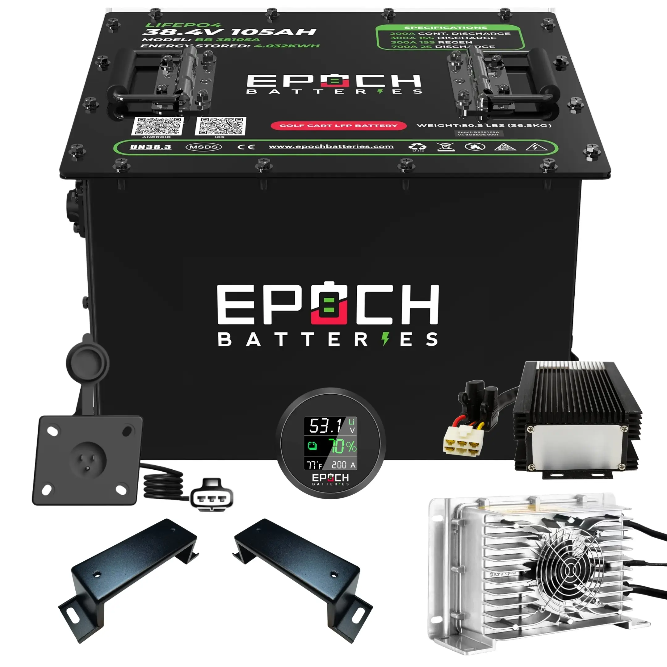 EPOCH EZGO TXT Lithium Conversion Kit 36V 105AH
