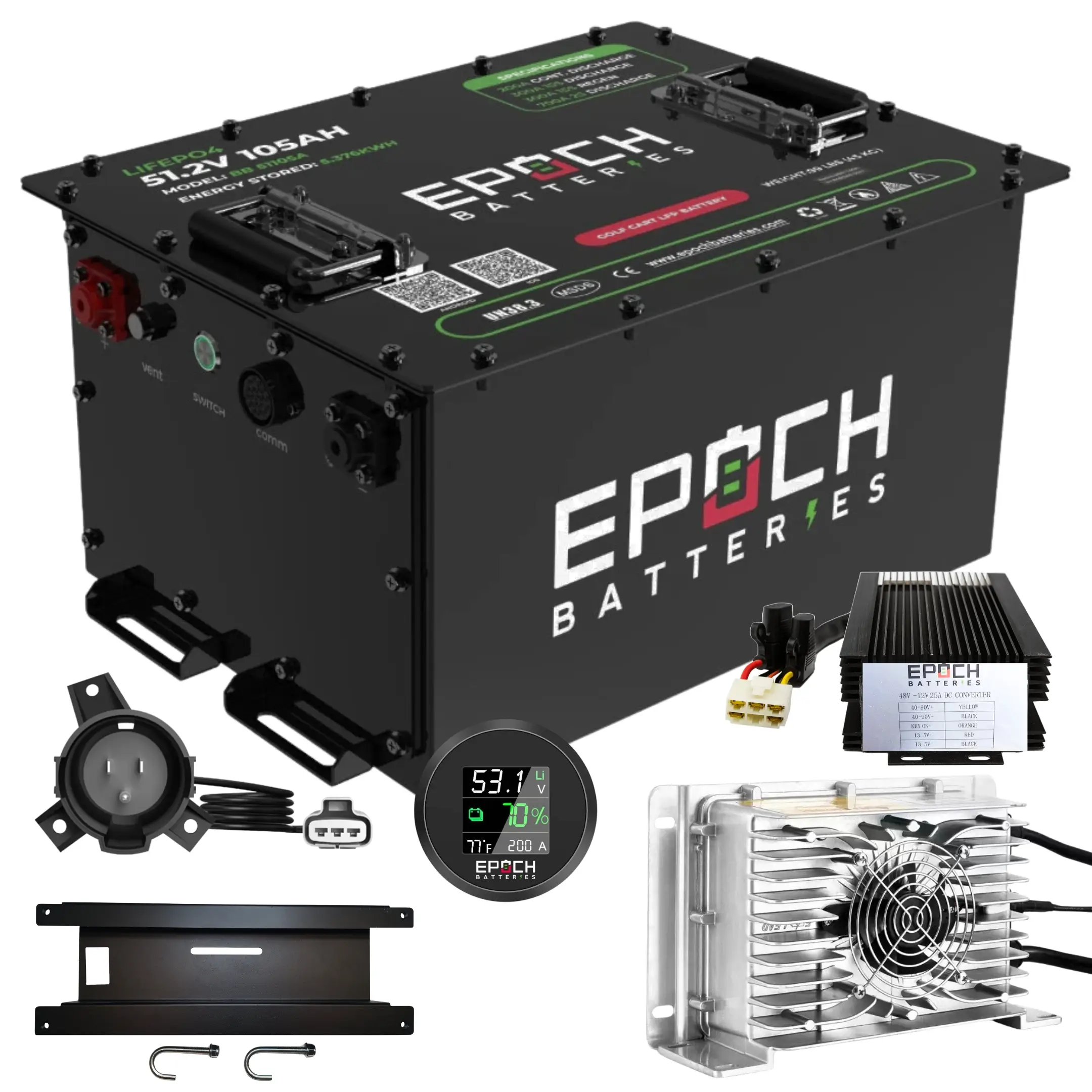 EPOCH Club Car Tempo Lithium Conversion Kit 48V 105AH