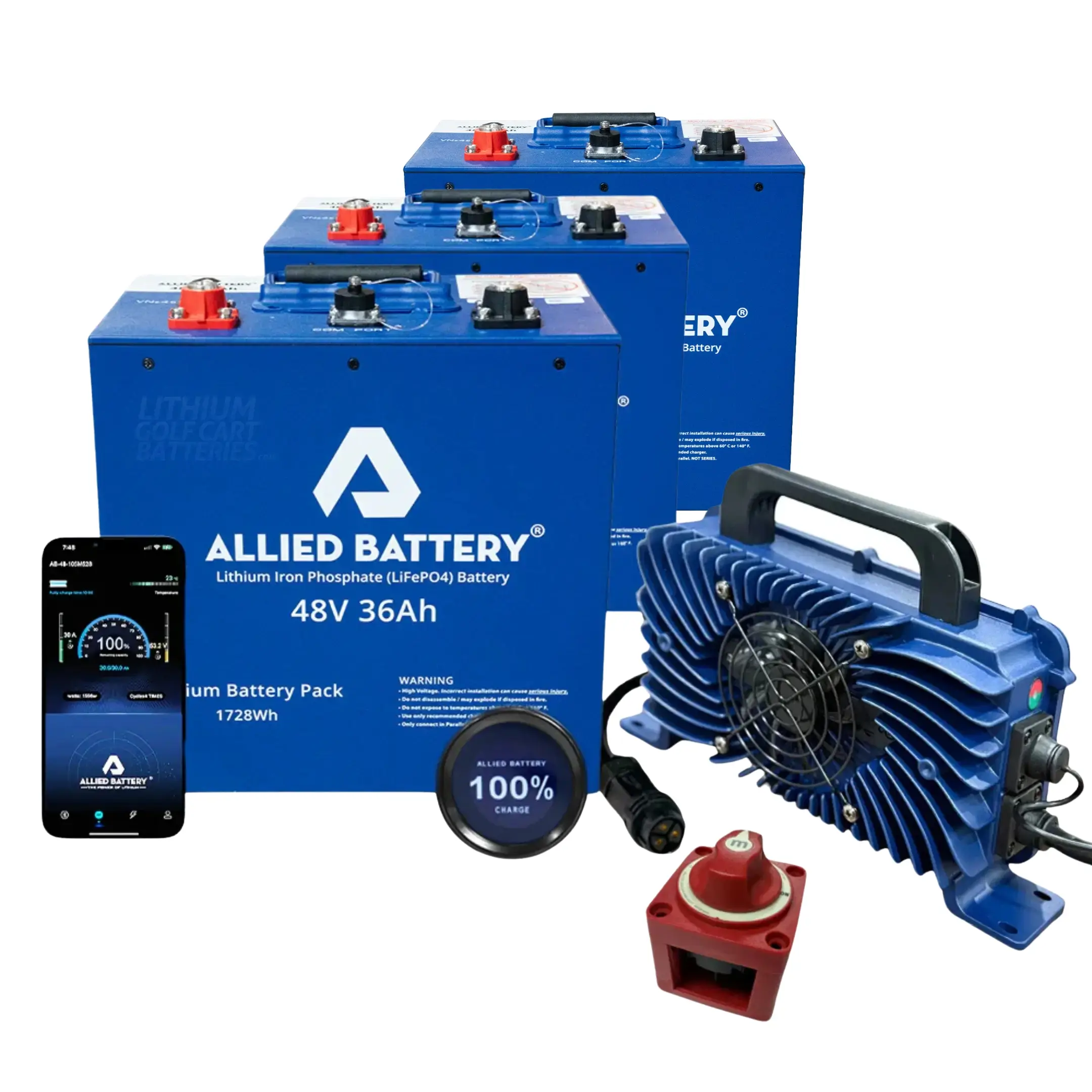 ALLIED EZGO TXT Lithium Golf Cart Batteries - Drop in Ready (48-Volt)
