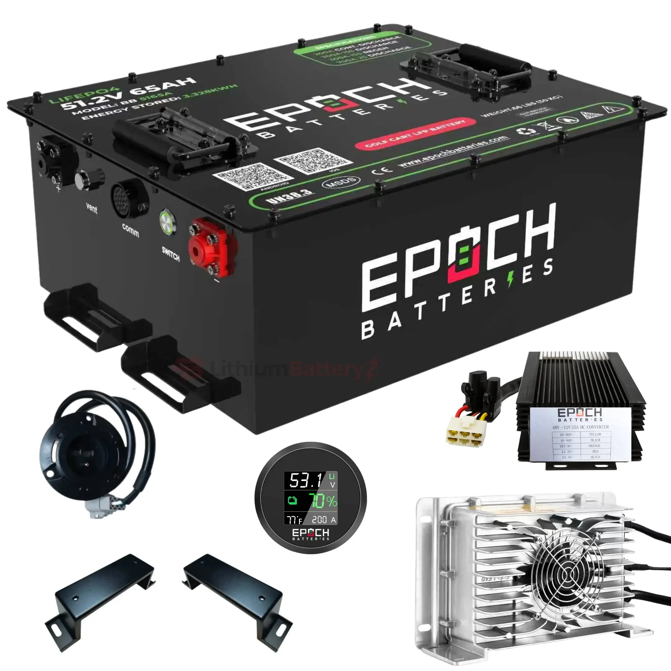 EPOCH Yamaha G29 Lithium Battery Conversion Kit 48V 65AH